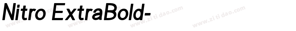 Nitro ExtraBold字体转换